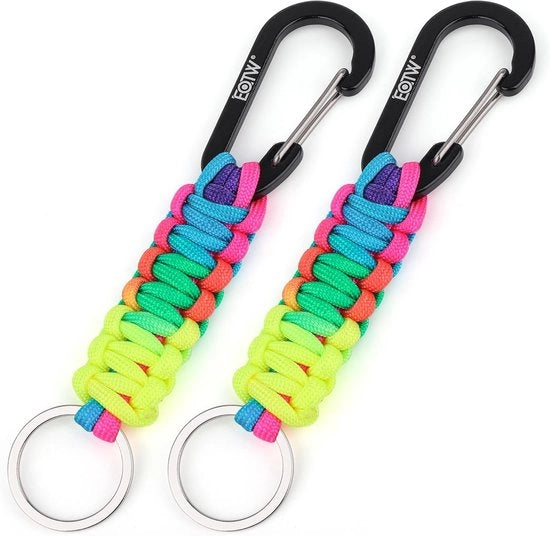 Hanger a muro con gancio a carabina - multifunzionale e colorato - 2 pezzi