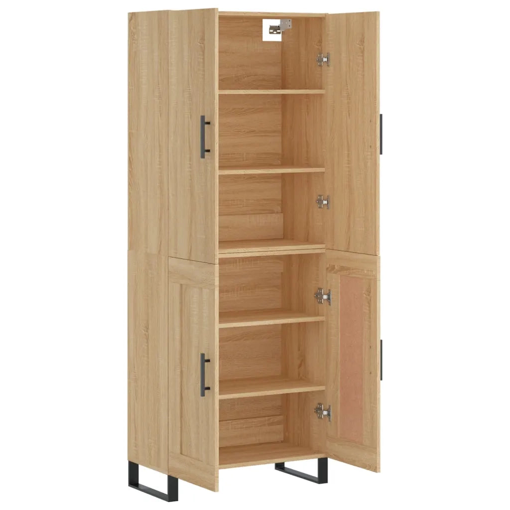Credenza Rovere Sonoma 69,5x34x180 cm in Legno Multistrato 3195814