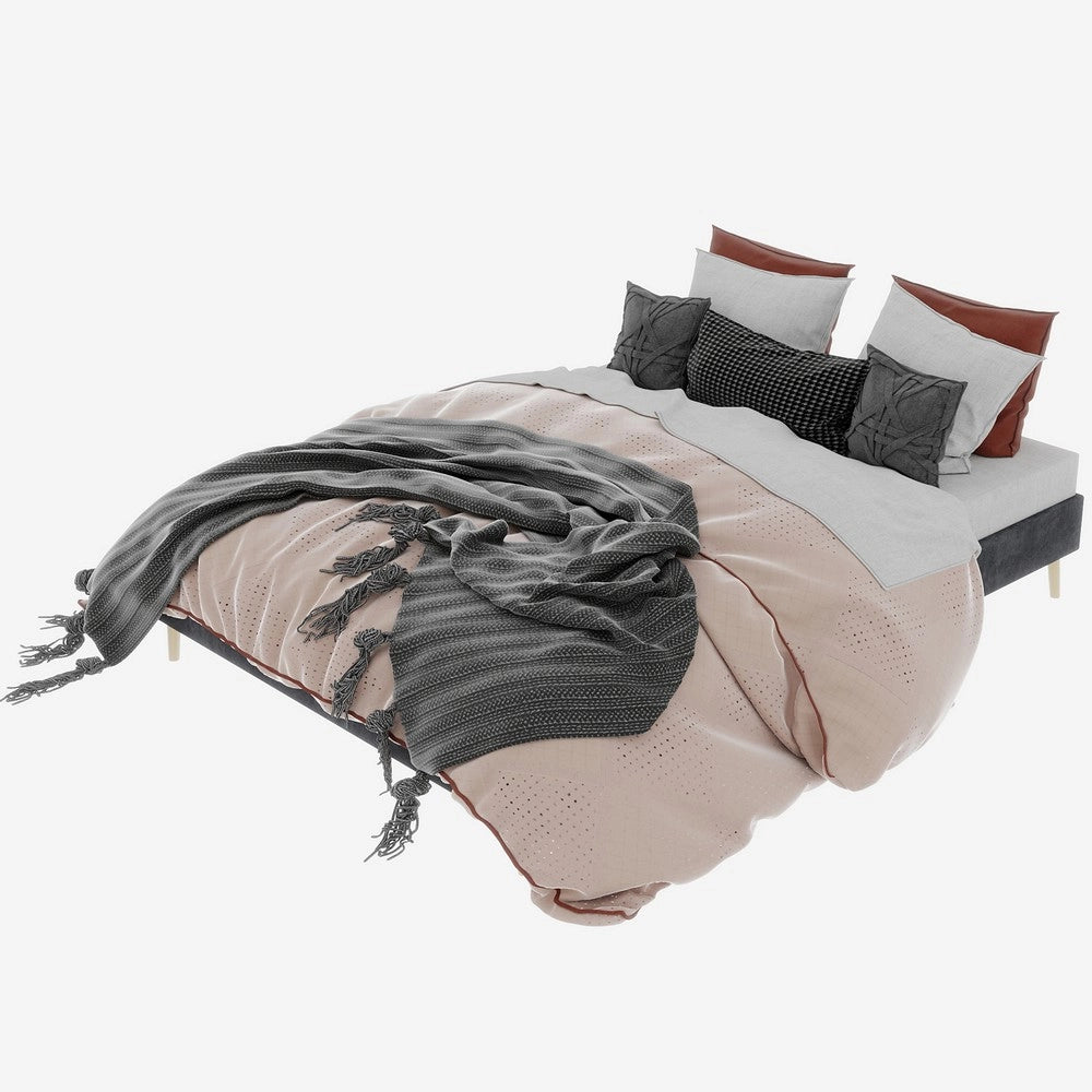 Letto Contenitore ¨C MINIMAL ¨C Grigio, Velluto, 160x200