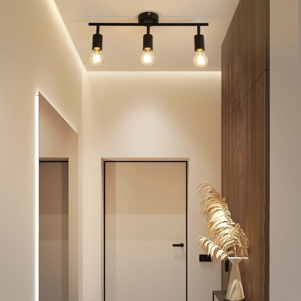 ZMH Faretto da soffitto neri E27 orientabili 350° vintage per camera letto