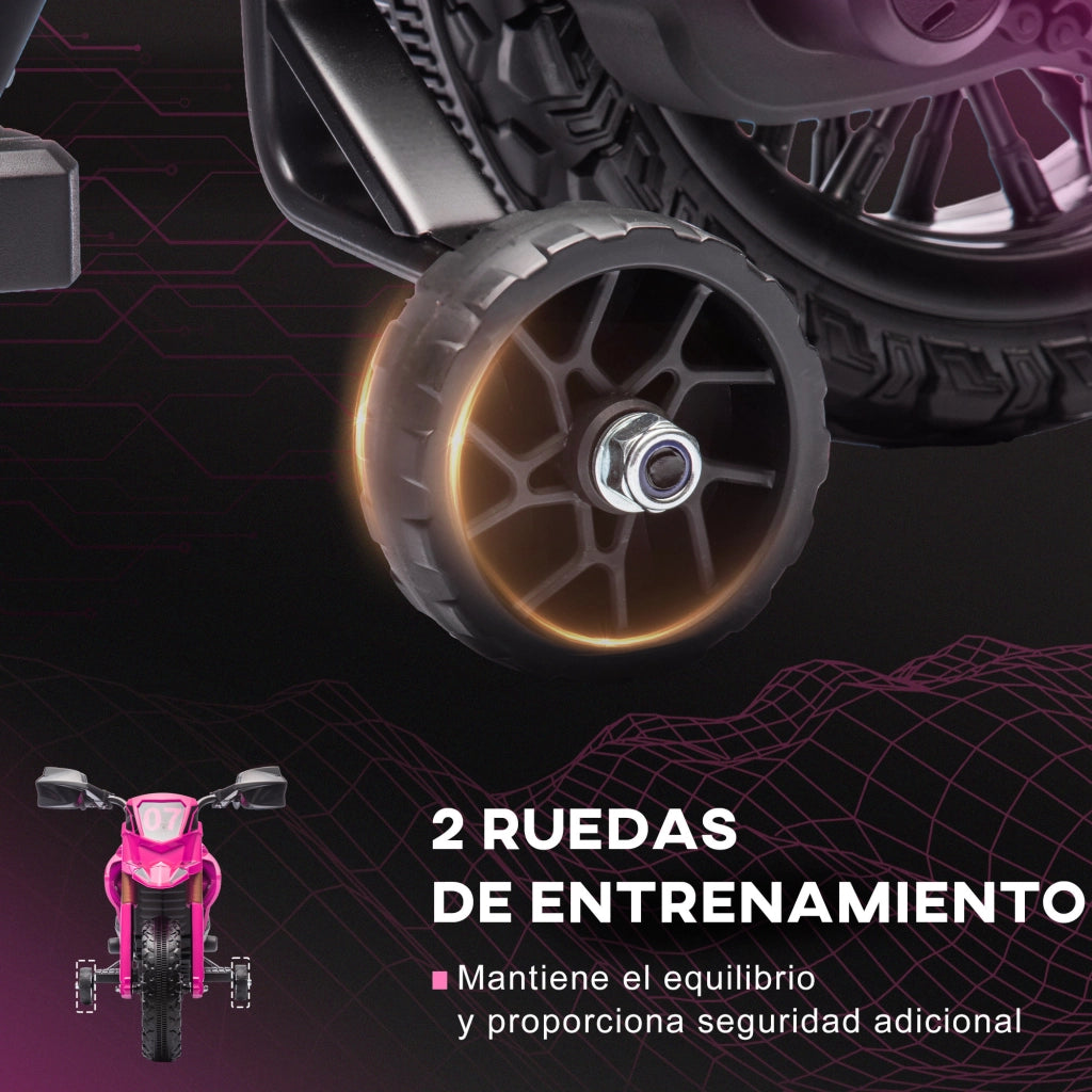 Moto Elettrica per Bambini 12V Rosa ¨C Minimal ¨C 30 kg