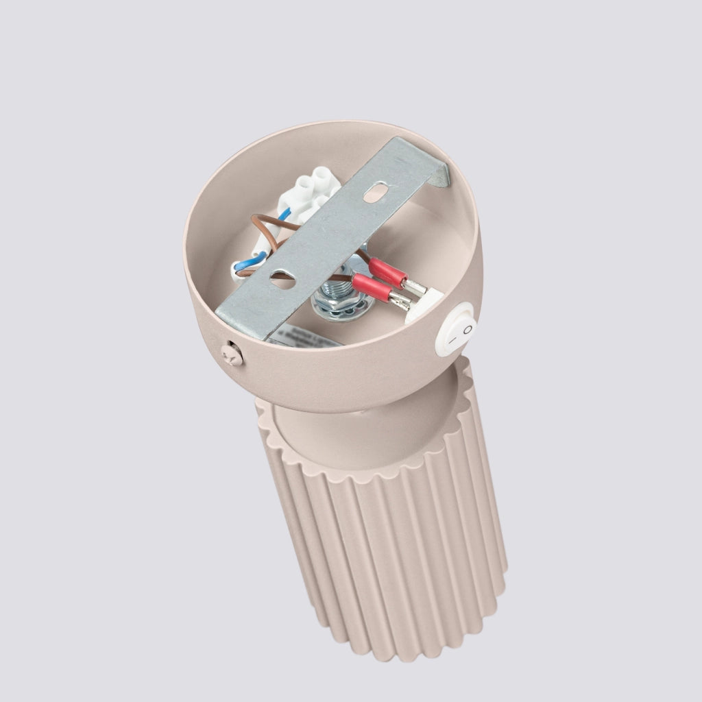 Lampada da parete KARBON taupe con interruttore