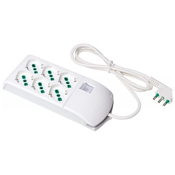 Presa Multipla 6P Bip Schuko + Interruttore