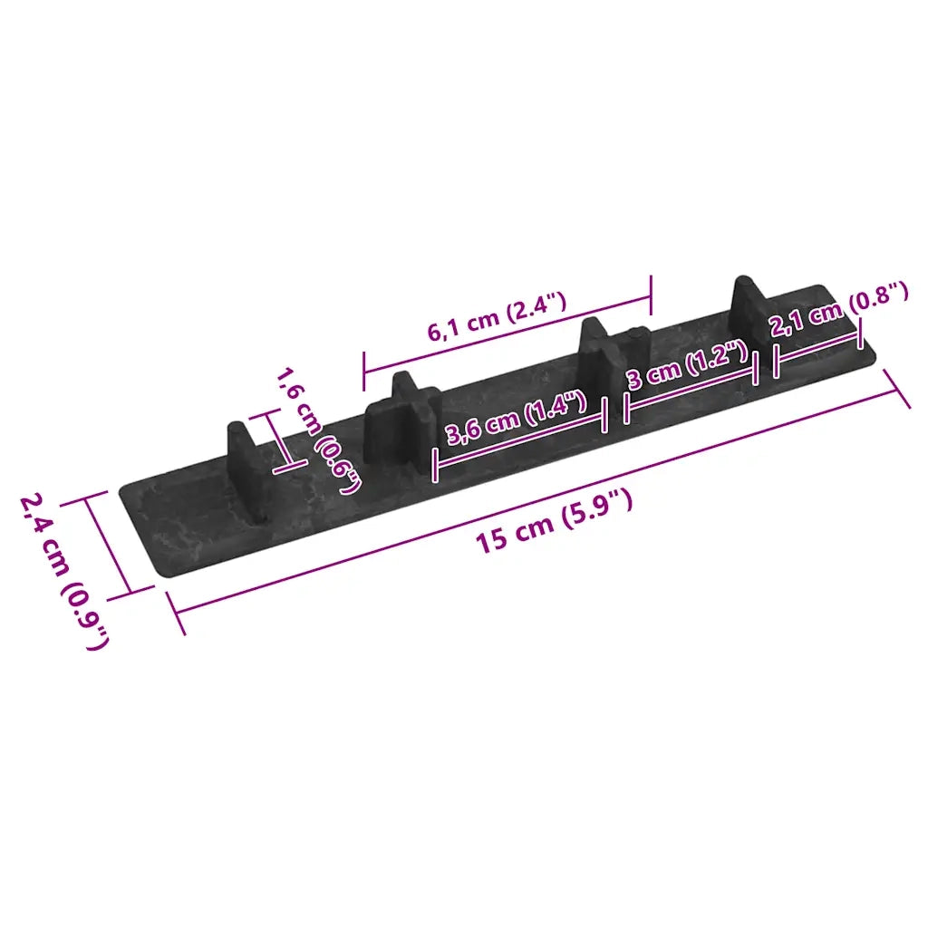 Tappi per Decking 10 pz Plastica Nero CFW1884066