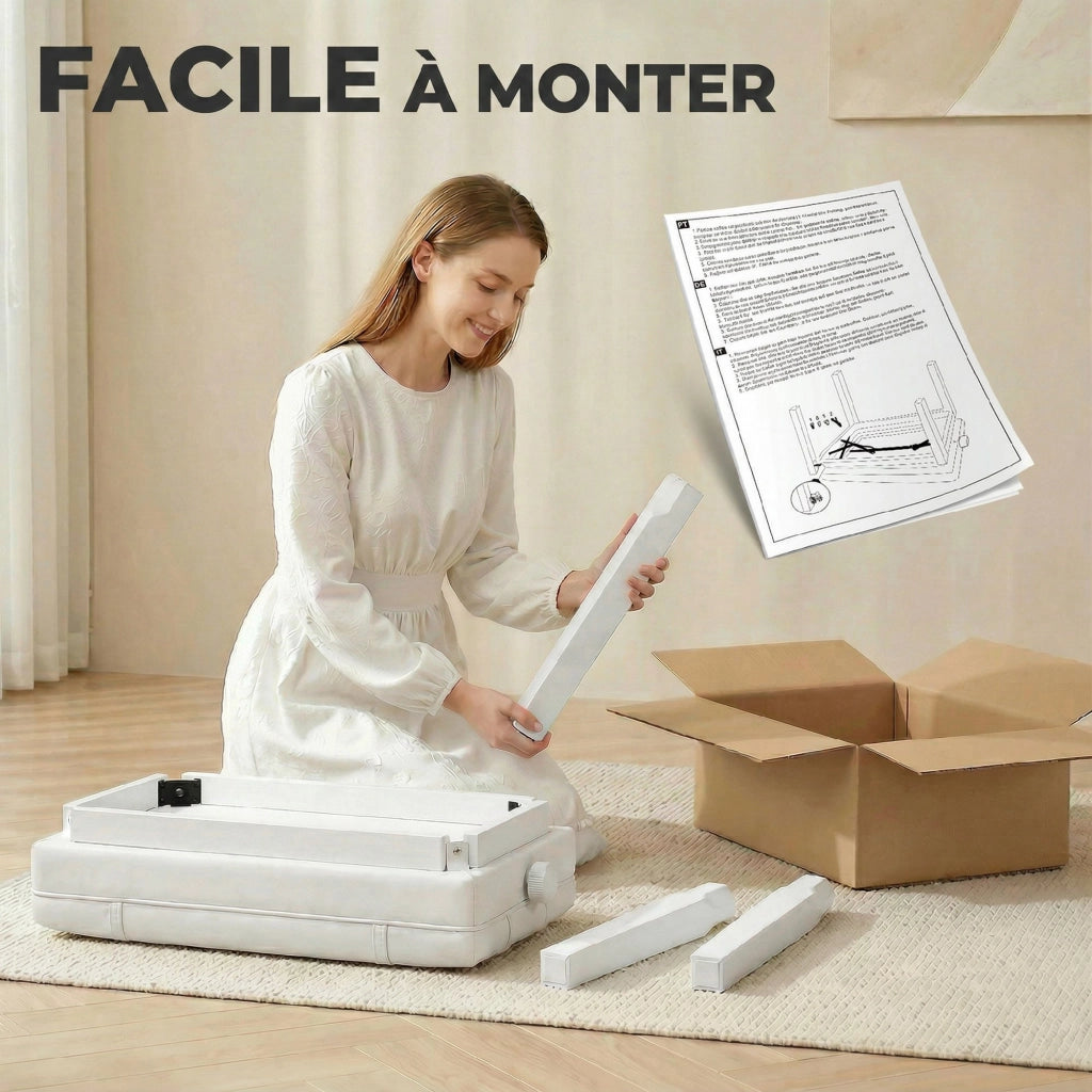 Sgabello regolabile in legno ¨C Minimal ¨C bianco