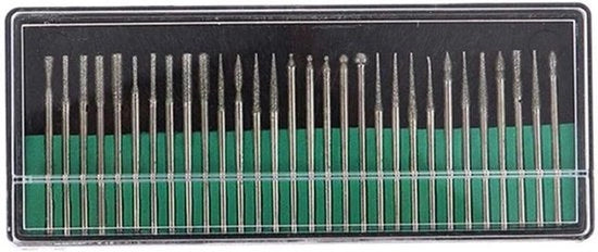 Set di punzoni a diamante 30 pezzi - Rivestimento in titanio - Accessori per la gravure - Strumento rotante - Punte in pietre preziose - Per artigiani - Punzone per la gravure