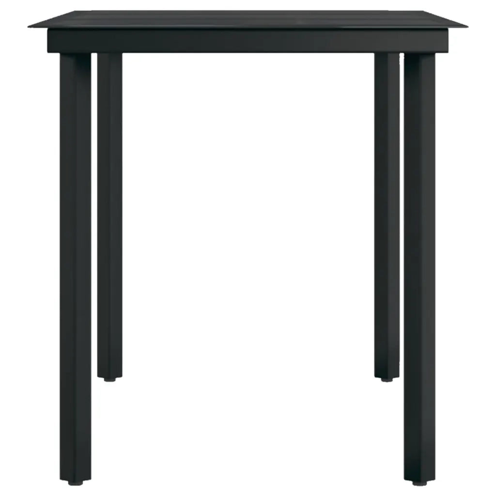 Set da Pranzo da Giardino 5 pz con Cuscini Nero 3099427