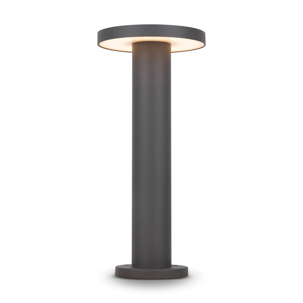 Lampada Da Terra Moderna Da Esterno Metallo Grafite Luce Led 12W Ip65