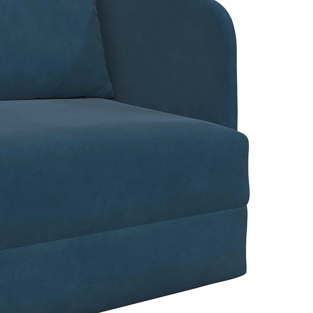 Divano Letto-Sofa Letto-Daybed Blu 65 x 80 x 83 cm Velluto