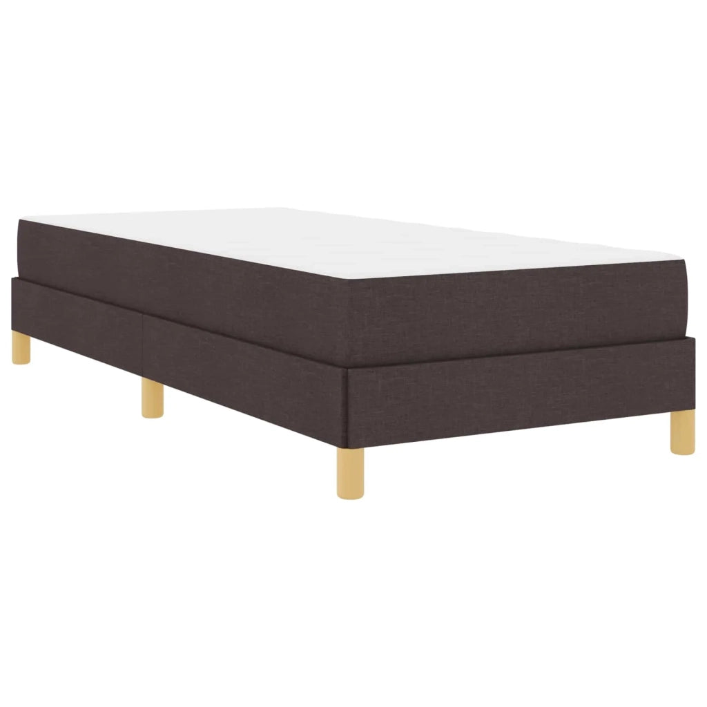 Letto a molle con materasso Marrone Scuro 90 x 190 cm Tessuto