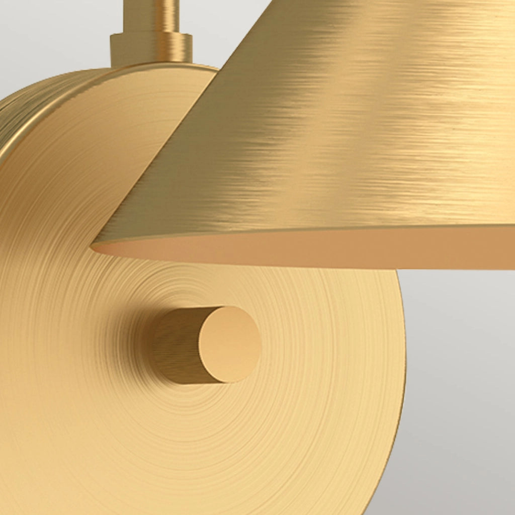 Applique minimal oro spazzolato cono E27 60W Remyck