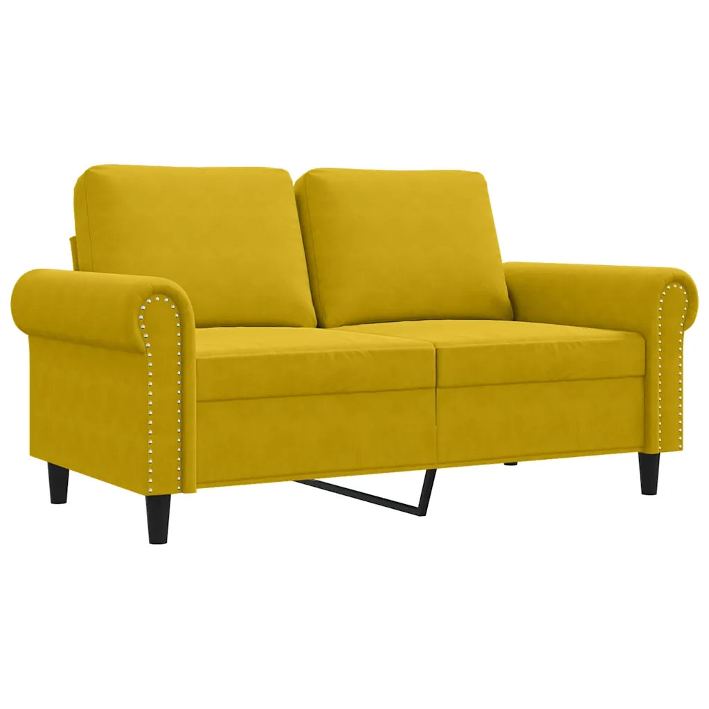 Divano a 2 Posti-Sofa 2 Posti giallo 120 cm in Velluto 363379
