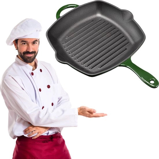 Griglia Induttiva - Pannelli Grill in Ottone - BBQ - Nero con Verde