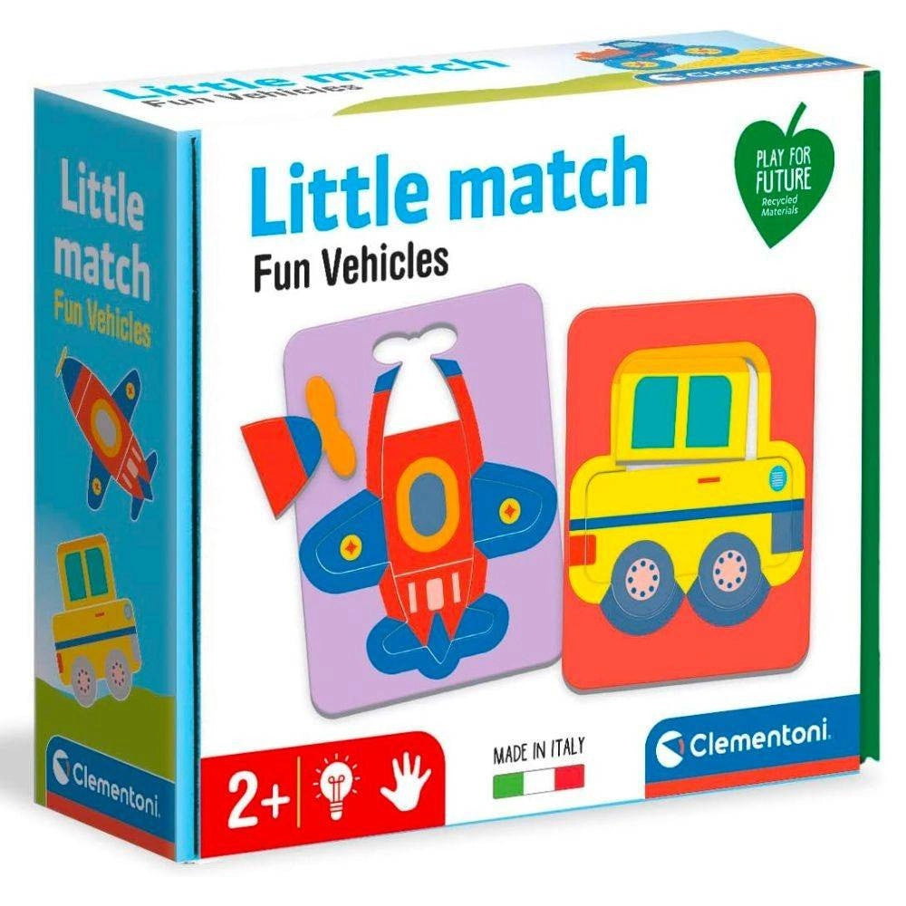 Trade Shop - Clementoni Little Match Puzzle Ad Incastro Tema Veicoli Gioco Per Bambini 2+ -