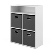 Vicco Libreria Bianco 72 x 90.2 cm con 4 scatole pieghevoli