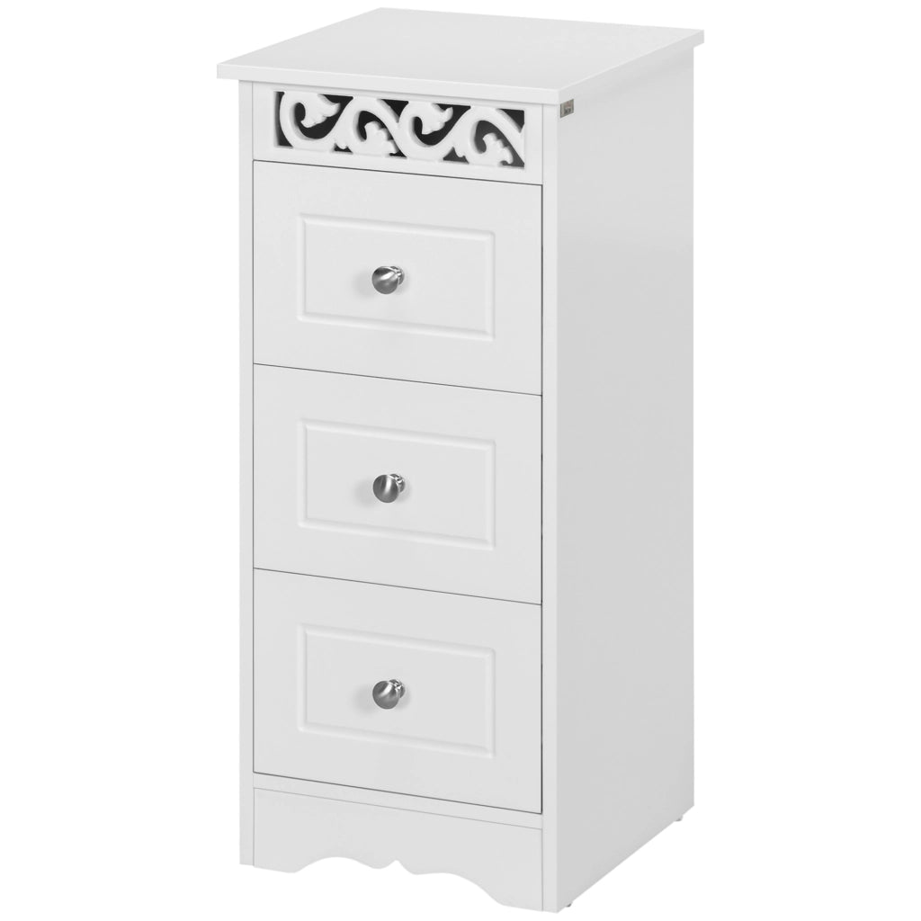 Mobiletto Basso con Cassetti ¨C Minimal ¨C Bianco 29.8x29.8x68.5cm