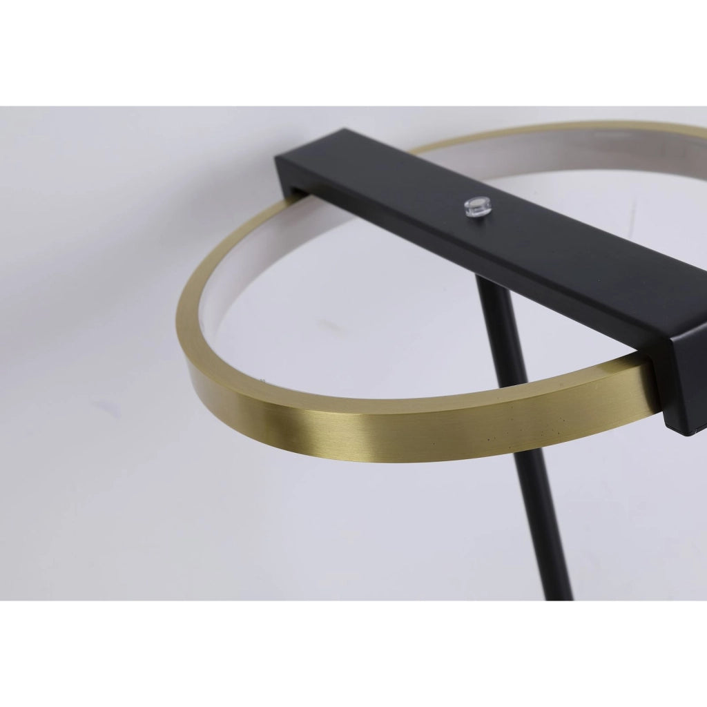 Lampada da tavolo LED aerea, metallo oro e nero