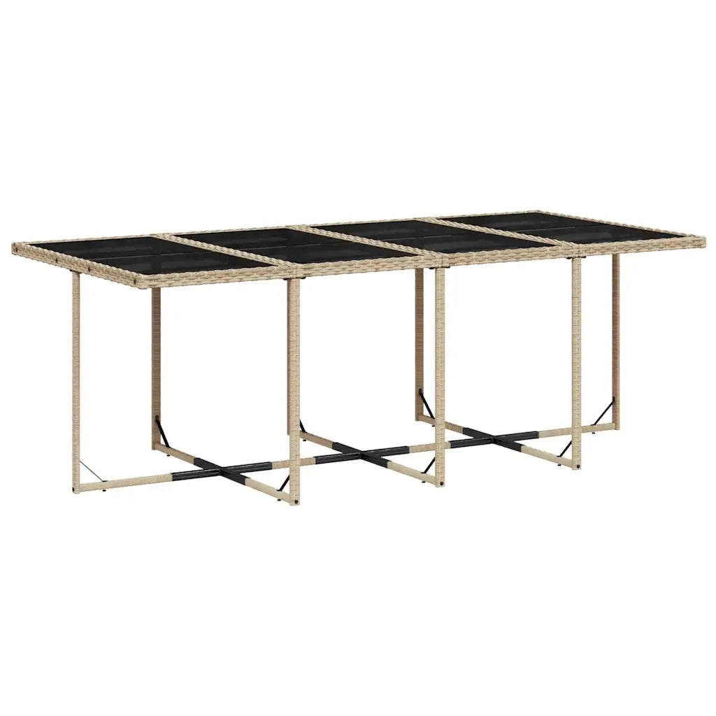 Set da Pranzo da Giardino 13 pz con Cuscini Beige in Polyrattan 3211402
