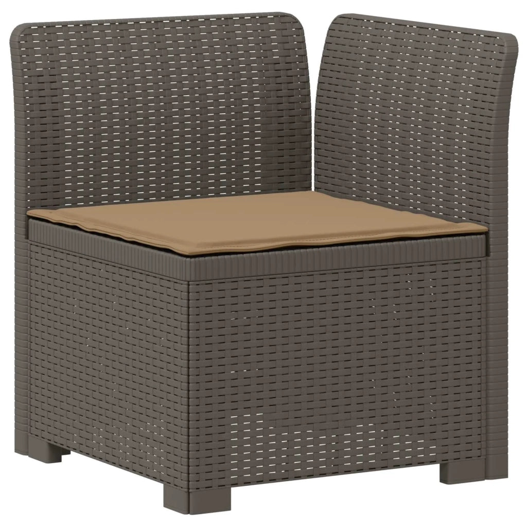 Divano da Giardino a 1 Posto con Cuscino Aspetto Rattan PP 8011830
