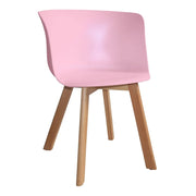 LÚZETE - POLTRONA NORDICA IN LEGNO ROSA