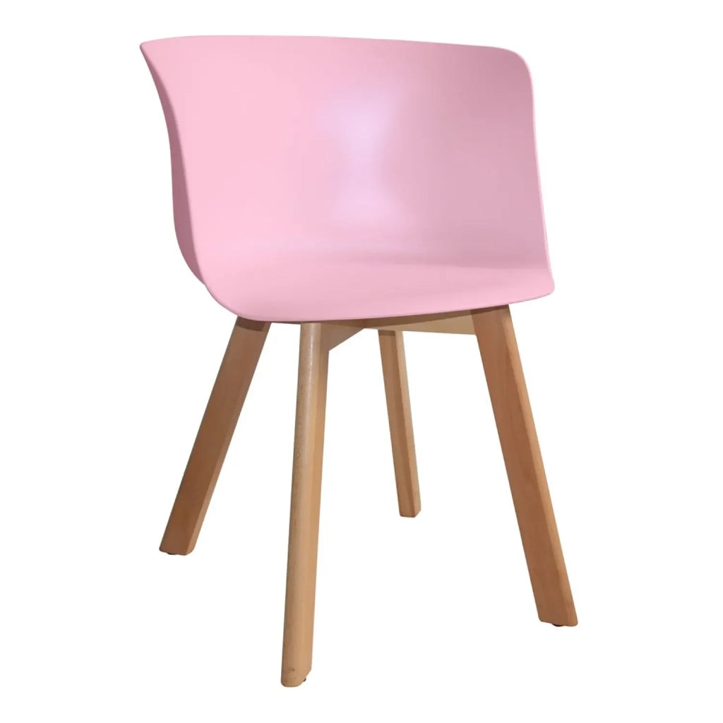 LÚZETE - POLTRONA NORDICA IN LEGNO ROSA