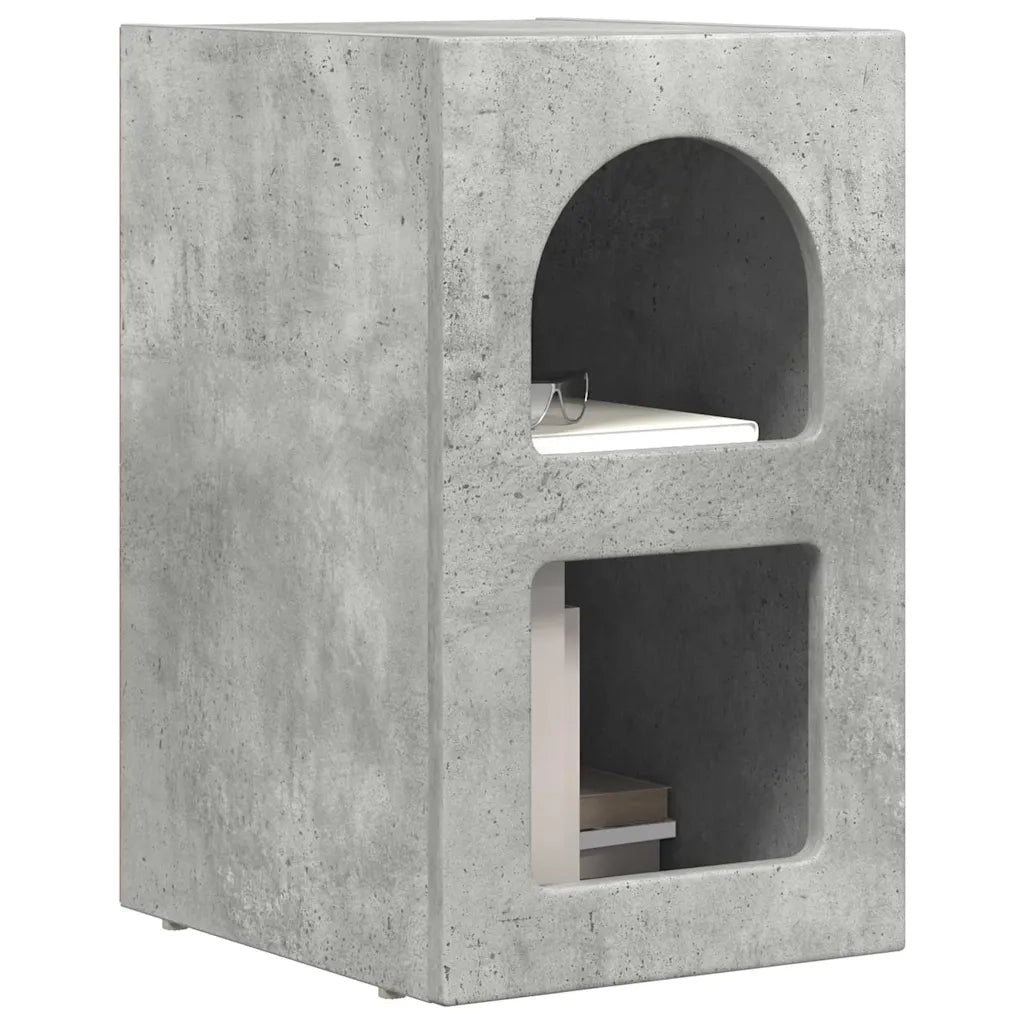 Comodino 2 pcs Grigio cemento 29,5 x 33,5 x 50 cm 891231