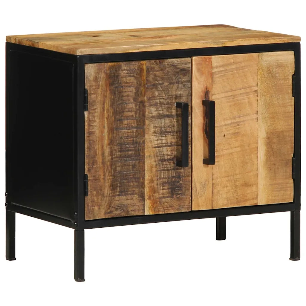 Set di 2 Comodini | Armadio da Notte | Mobiletto da notte Marrone e Nero 50 x 30 x 45 cm