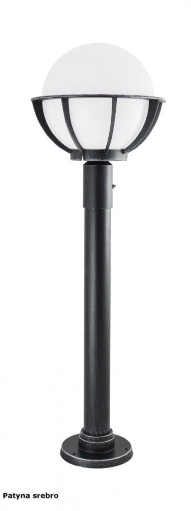 Paletto giardino nero 90cm globo 25cm E27 IP43 SU-MA