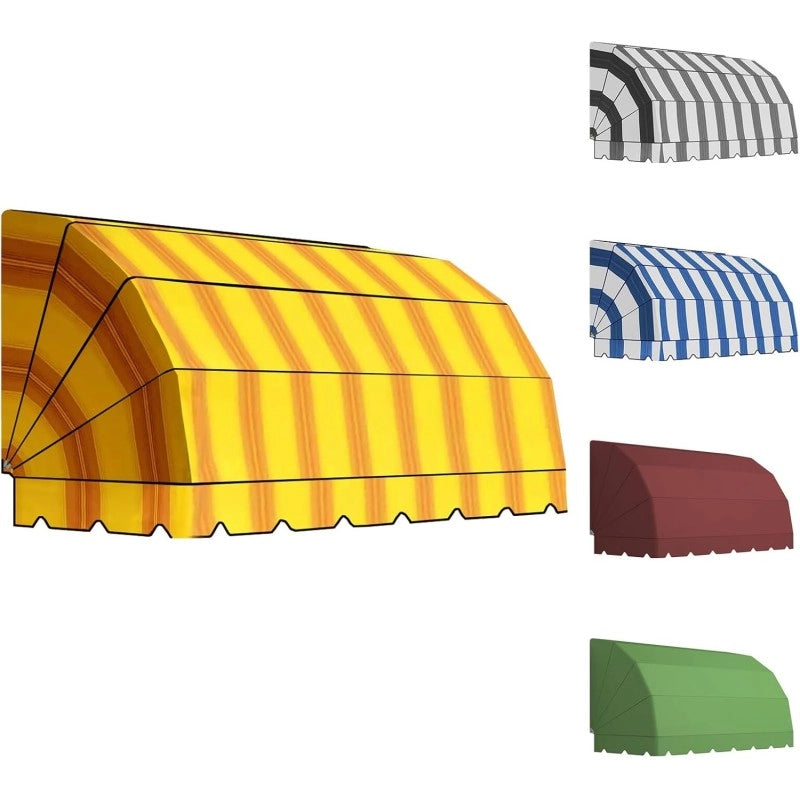 Tenda Sole Cappottina 4 Raggi, Tessuto Tempotest Parà Avorio 93, Larghezza 1,50 x Sporgenza 0,80, UV-Resistente, Impermeabile - Giardino, Balcone