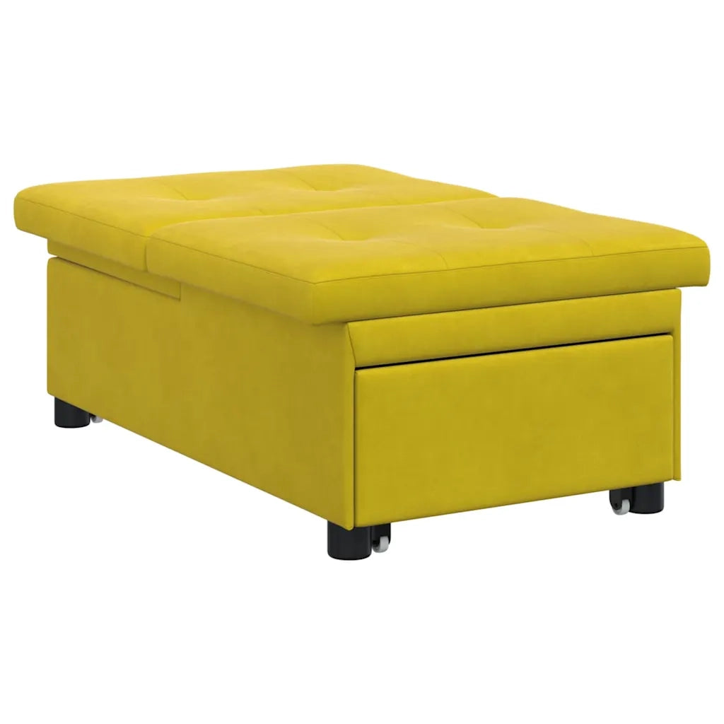 Divano letto Giallo 194 x 67 x 82 cm Velluto 42008601