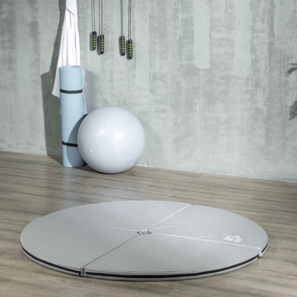 Tappetino per Pole Dance Rotondo ¨C Minimal ¨C Grigio Chiaro 5 cm