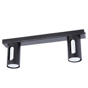 Plafoniera FLOW Sigma, barra 38 cm nero/argento 2xGU10