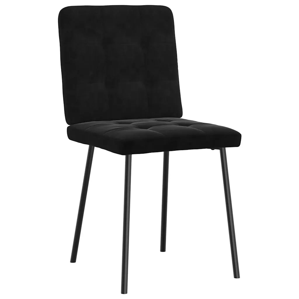Sedie da Pranzo 2 pz Nere in Velluto 4101063