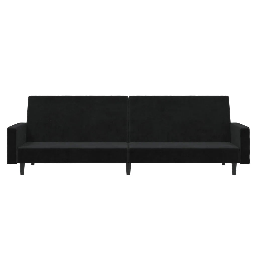 Divano Letto a 2 Posti-Sofa Letto 2 Posti-Daybed Nero in Velluto 377714