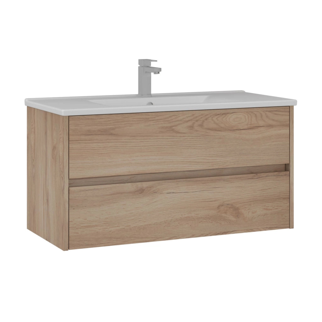 Mobile lavabo "Side 100 v3" - 100 x 45 x 52 cm - Rovere