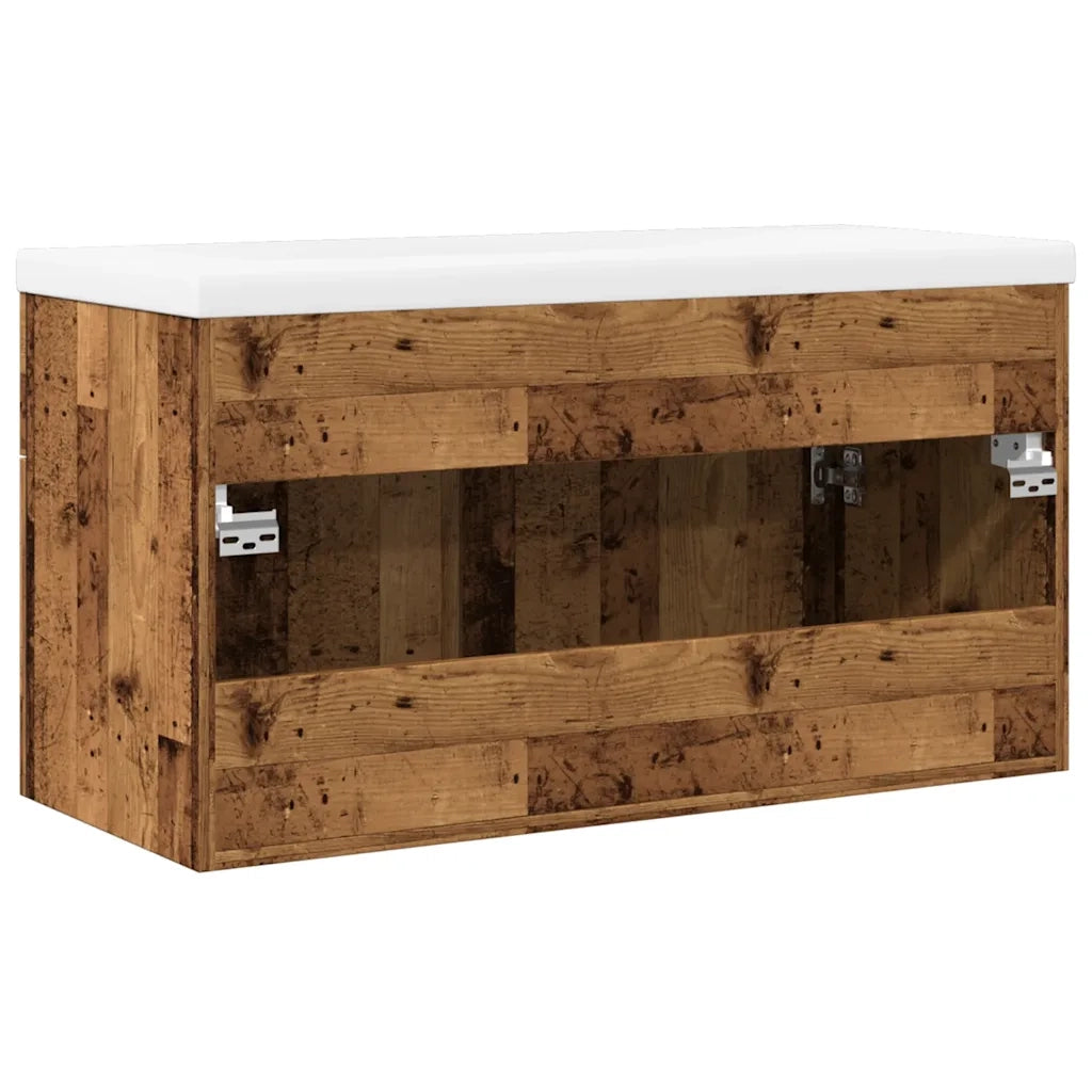 Mobile da Bagno con Lavabo Integrato Legno Antico 3328585