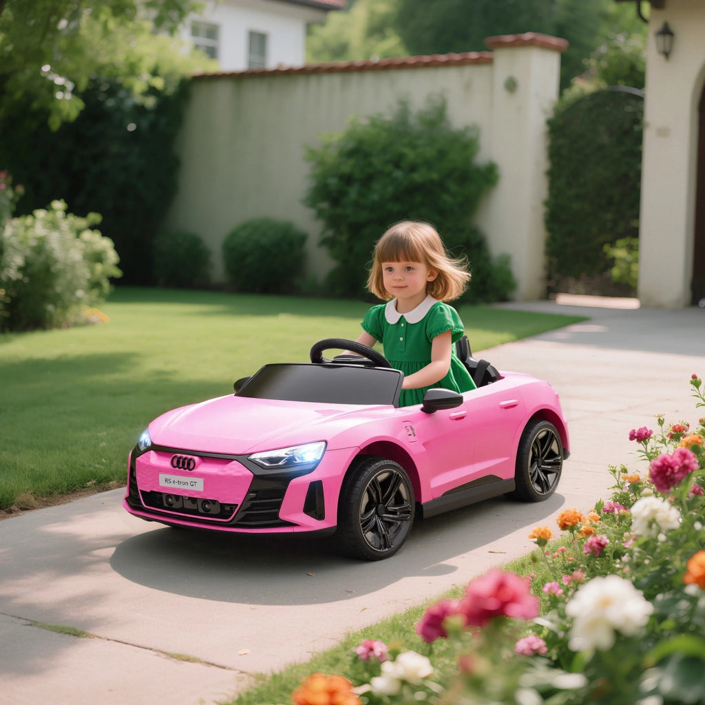 Auto Elettrica per Bambini Audi RS e-tron GT ¨C zephmum ¨C 103x58x41 cm Rosa