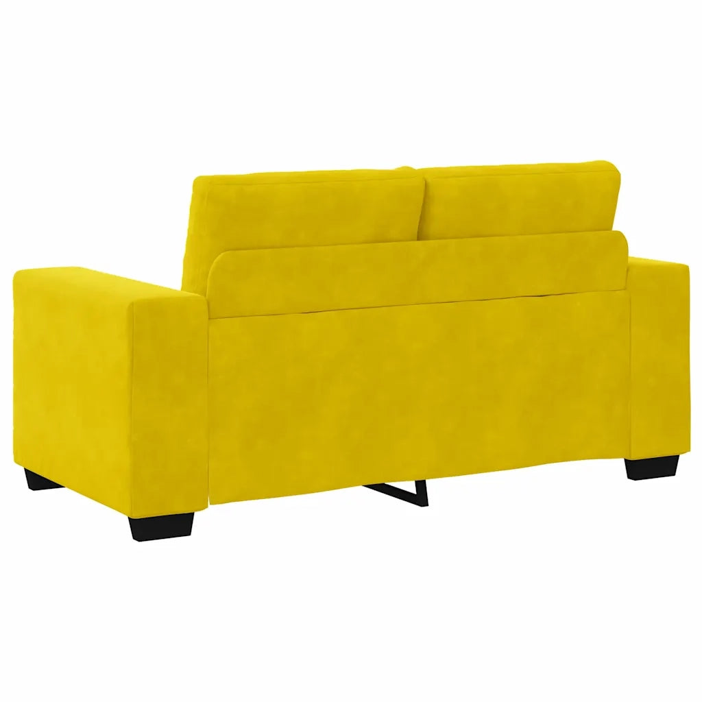 Set di divani con cuscino 3 pcs Giallo 221 x 78 x 80 cm Velluto 3324645