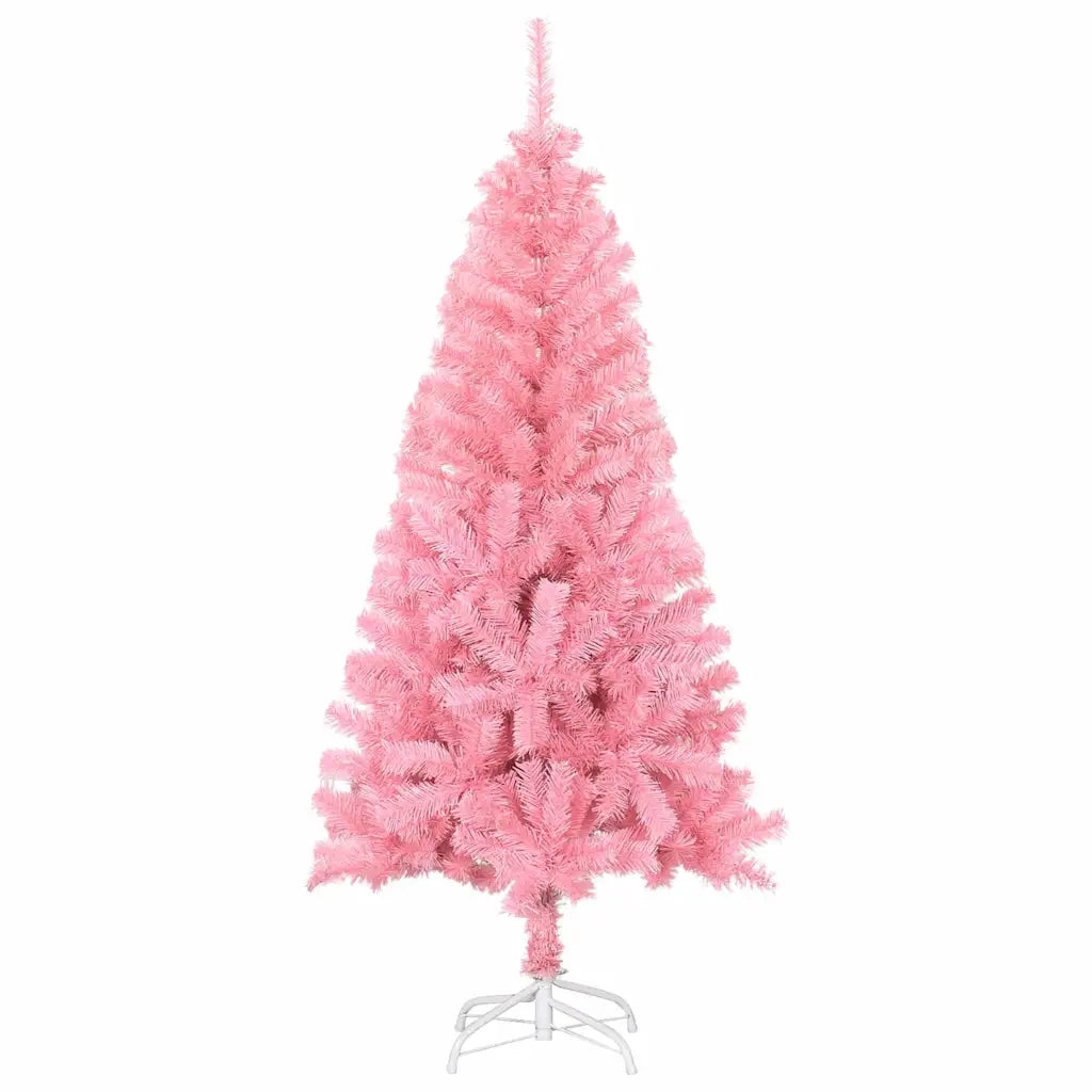 Albero di Natale con 150 LED con supporto-Luci decorative natalizie Rosa 150 cm PVC 239180