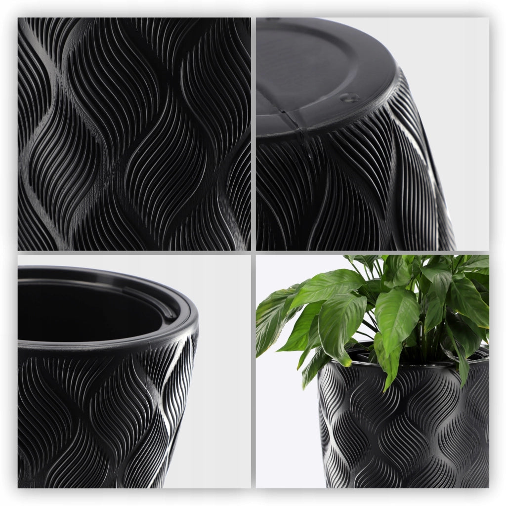 Vaso da fiori KADAX con inserto 48 cm, copertura in plastica alta