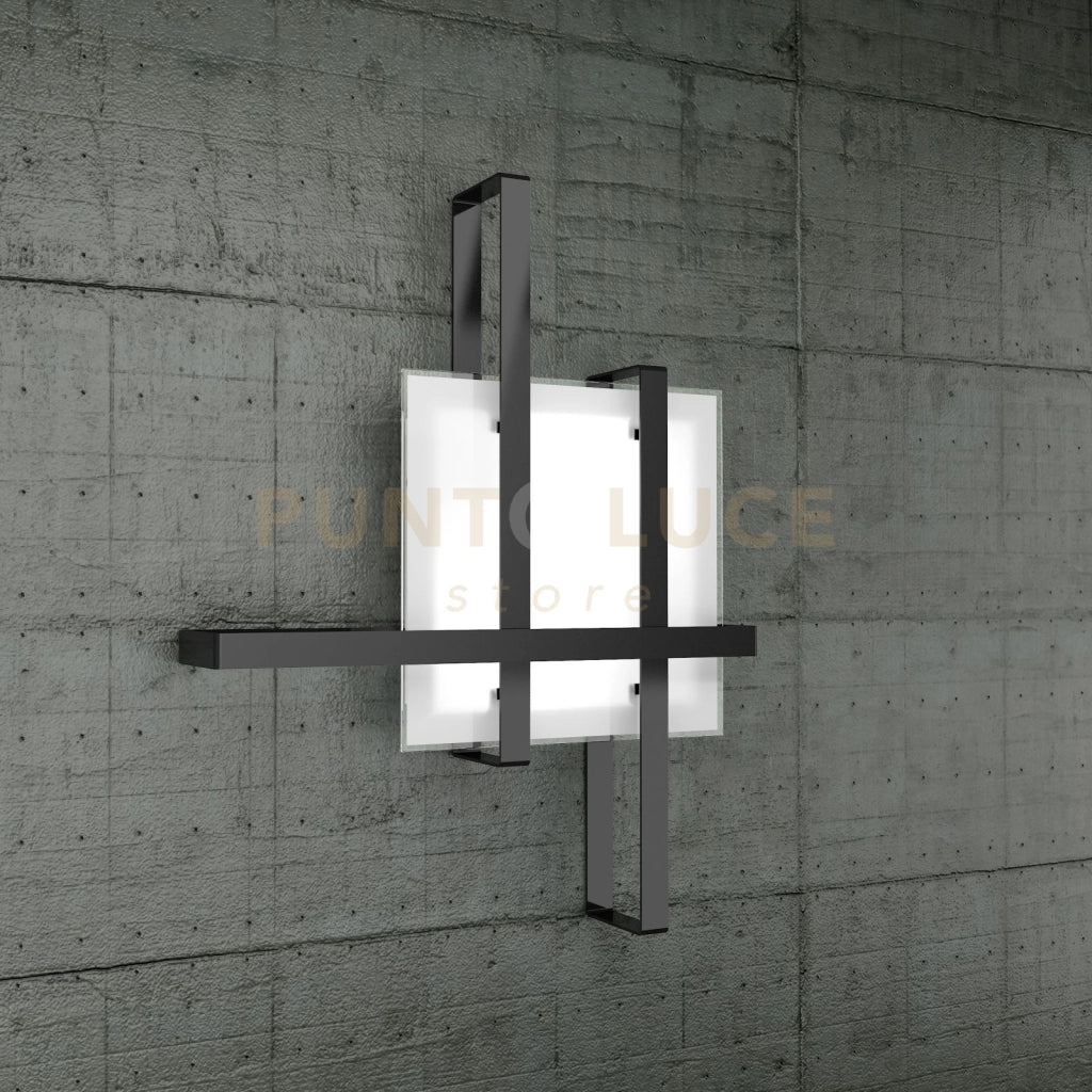 CROSS PLAFONIERA 70 2 LUCI NERO 1106-70-NE