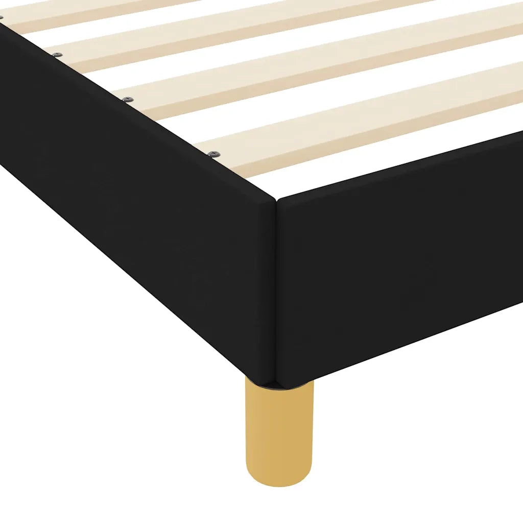 Letto a molle con materasso Nero 140 x 190 cm Tessuto 3398565