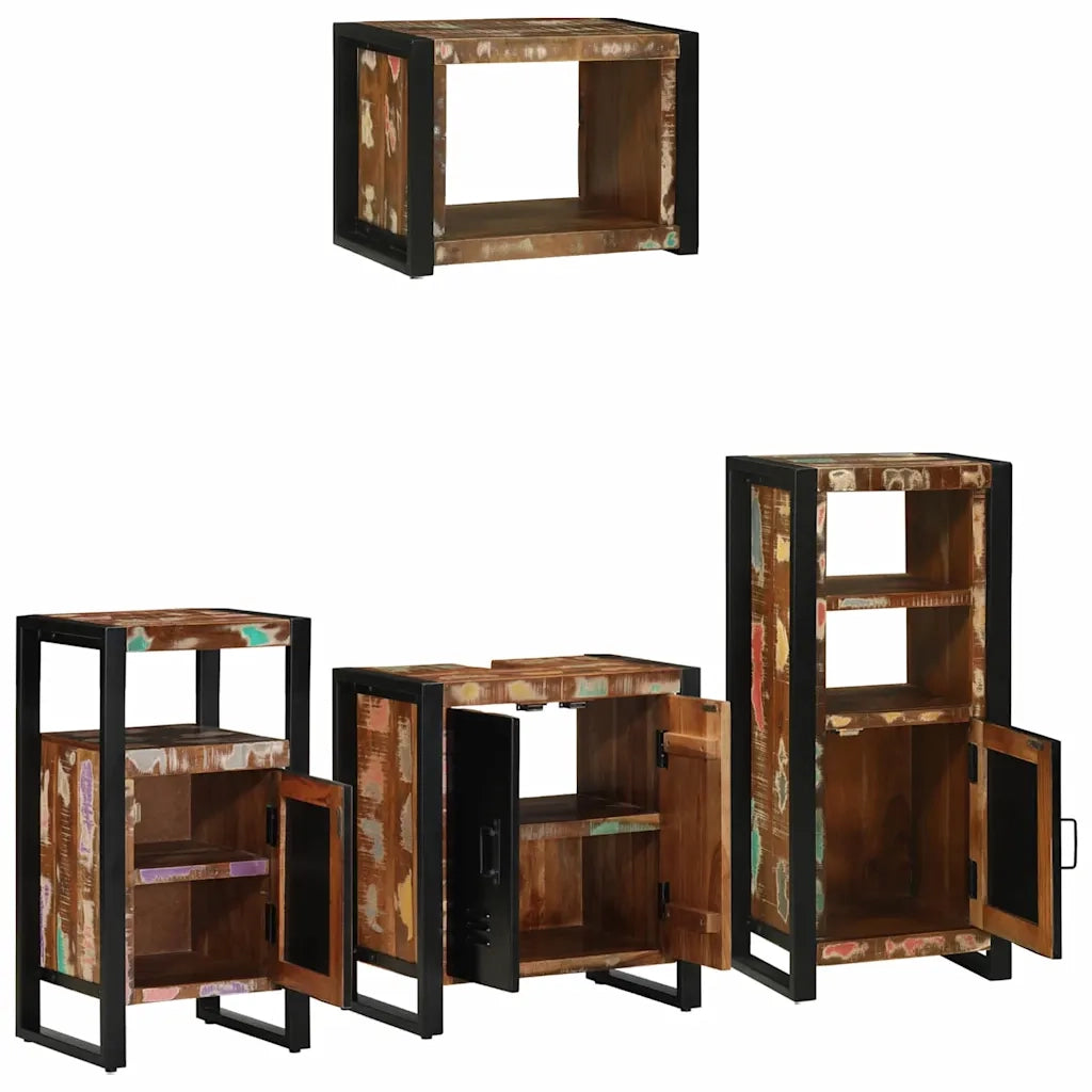 Set di mobili per il bagno 4 pcs Legno Recuperato Massello 3305671