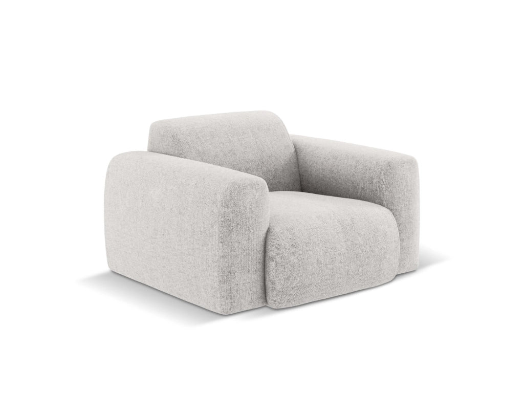Cosmopolitan Design - Poltrona "Nolio" 2 posti in ciniglia grigio chiaro 