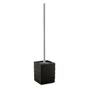 Scopino con ciuffo in setole d'appoggio in resina QU33 Gedy serie QUADROTTO Nero