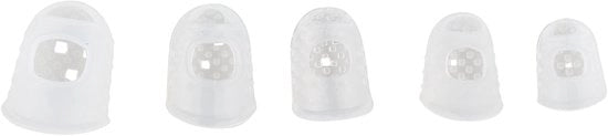 Protezioni per dita in silicone 15 pezzi - antiscivolo - adatte per chitarra/ukulele - 5 diverse misure - comode e resistenti - coperture per dita