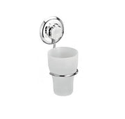 Portaspazzolini da parete bagno bath cromato con ventosa