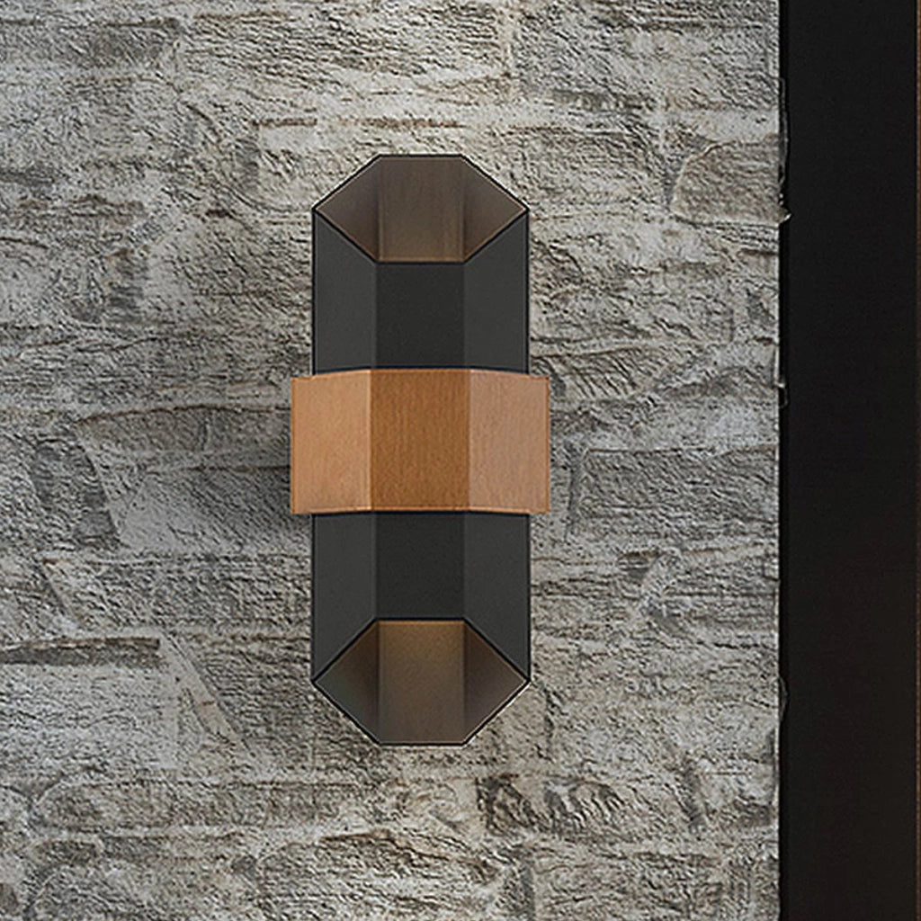 Applique esterna Quoizel Chasm LED 5,5W nero IP44 3000K