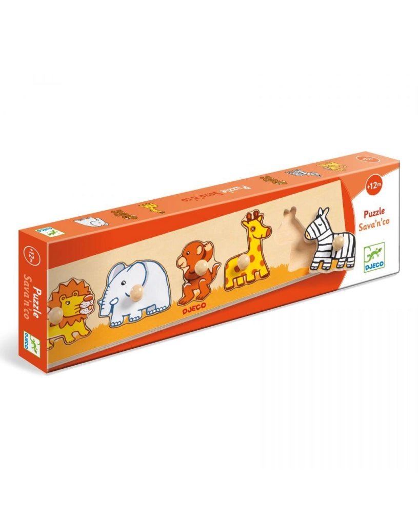 Puzzle in legno,Sava `n`co,Djeco Eta + 12 mesi