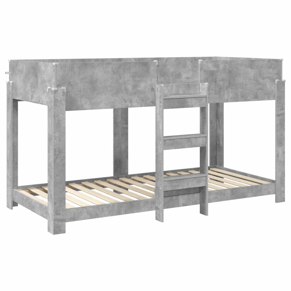 Letto a Castello per Bambini Grigio cemento 100 x 200 cm